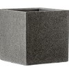 фото Кашпо Effectory Stone Куб Тёмно-серый камень