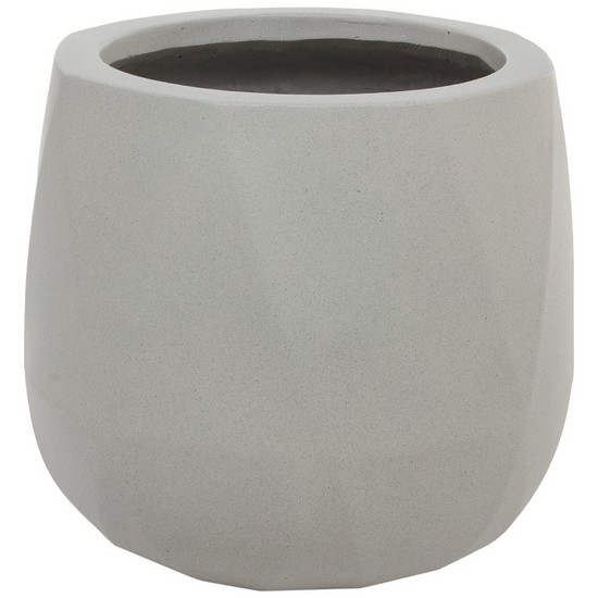 фото Кашпо Diamond cold grey Jar файкостоун, D29хH26 см