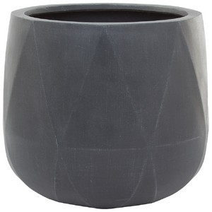 фото Кашпо Diamond white grey Jar файкостоун, D55хH48,5 см