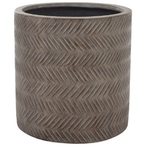 фото Кашпо Fishbone fossil wood Cylinder файкостоун, D39хH39 см