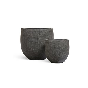фото Кашпо TREEZ Effectory Stone Чаша classic Тёмно-серый камень в-34, д-40 см