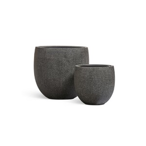 фото Кашпо TREEZ Effectory Stone Чаша classic Тёмно-серый камень в-50, д-55 см