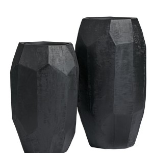 фото Кашпо TREEZ Effectory Anthra Высокий Design-многогранник Антрацит в-75, д-48 см 1/1