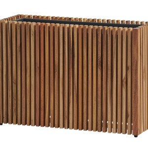 фото Кашпо TREEZ Effectory Timberline Низкий дивайдер Тёмное дерево 86x33, в-50 см 1/1