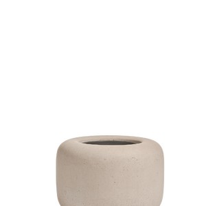фото Кашпо TREEZ Effectory Beton Bionic Ton Белый песок, D40*h28 см