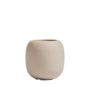 фото Кашпо TREEZ Effectory Beton Bionic Solo Белый песок D-33 h-33